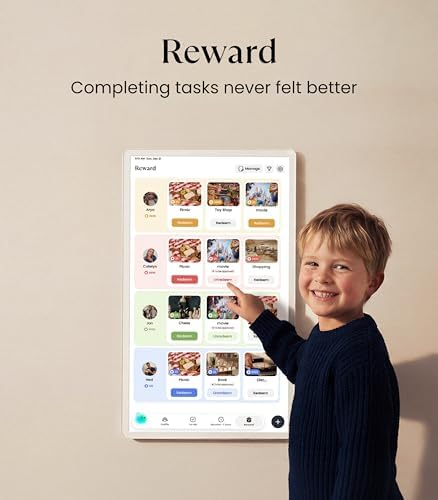 Cozyla Calendar Plus 2: 24" Smart Digital Calendar Wall Touch Screen &amp; No Subscription Family Dashboard, Electronic Display for Family System- Chore Chart, Meal Planner, Support App Store Wall Mount
