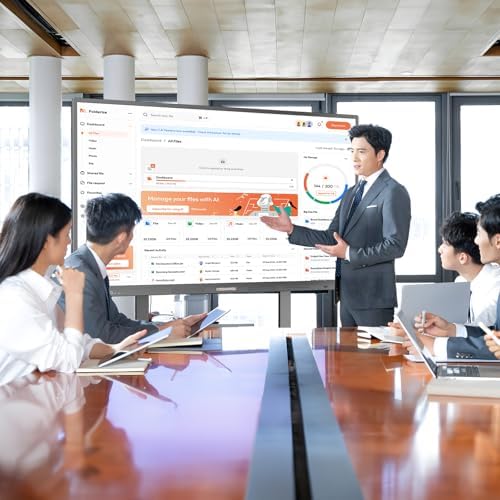 COOLHOOD 65" Smart Board, 4K UHD Touchscreen Interactive Digital Whiteboard Display, Electronic All-in-One Computer for Classroom Office Home Business w/Open App Ecosystem (Board &amp; Wall Mount Only)