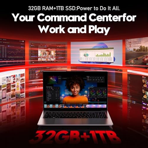 FUNYET 2026 Gaming Laptop, 15.6 Inch Laptop Computer Window 11 Pro, 32GB RAM 1TB SSD, AMD Ryzen 7 6800H(up to 4.7GHz), 2-Year Warranty, FHD 1920 * 1080, Backlit Keyboard for Gaming, Video Editing