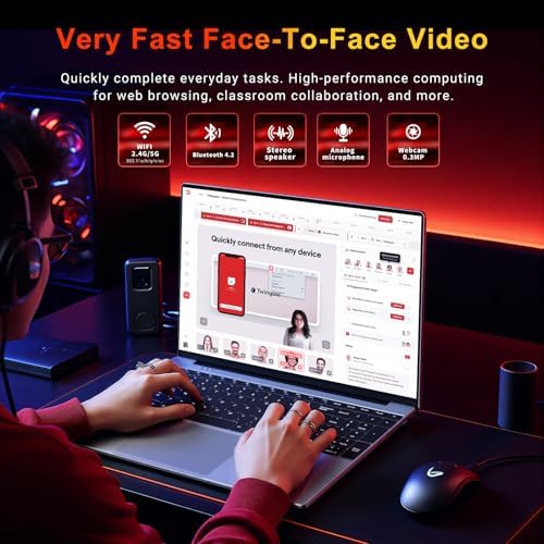 Laptop, 2026 Laptop Computer Core M3-6Y30 CPU, 8GB RAM 256GB SSD, Lap top with 180°Open, UHD Graphics, 15.6" IPS 1080P, WiFi 5, BT4.2, 5000mAh Battery, Win 11/Office Laptops for Student Work