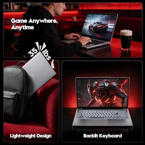 FUNYET 2026 Gaming Laptop, 15.6 Inch Laptop Computer Window 11 Pro, 32GB RAM 1TB SSD, AMD Ryzen 7 6800H(up to 4.7GHz), 2-Year Warranty, FHD 1920 * 1080, Backlit Keyboard for Gaming, Video Editing