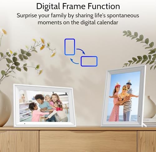 Digital Calendar 10.1'' Electronic Calendar for Family Schedules, WiFi Smart Calendar Built-in 32GB Memory, 1280 * 800 IPS HD Touchscreen Interactive Family Planner &amp; Meal Planner-White