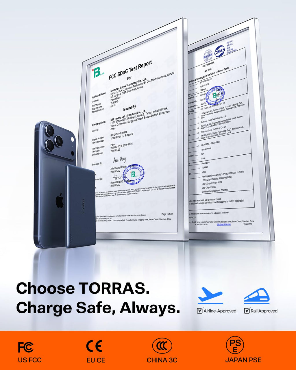 TORRAS MiniMag Power Bank, Ultra Slim 5,000mAh Wireless Portable Charger with USB-C Cable, Fast Charging iPhone Air Magnetic Battery Pack, Compatible for iPhone 17/16/15/14/13/12, Glacier Gray