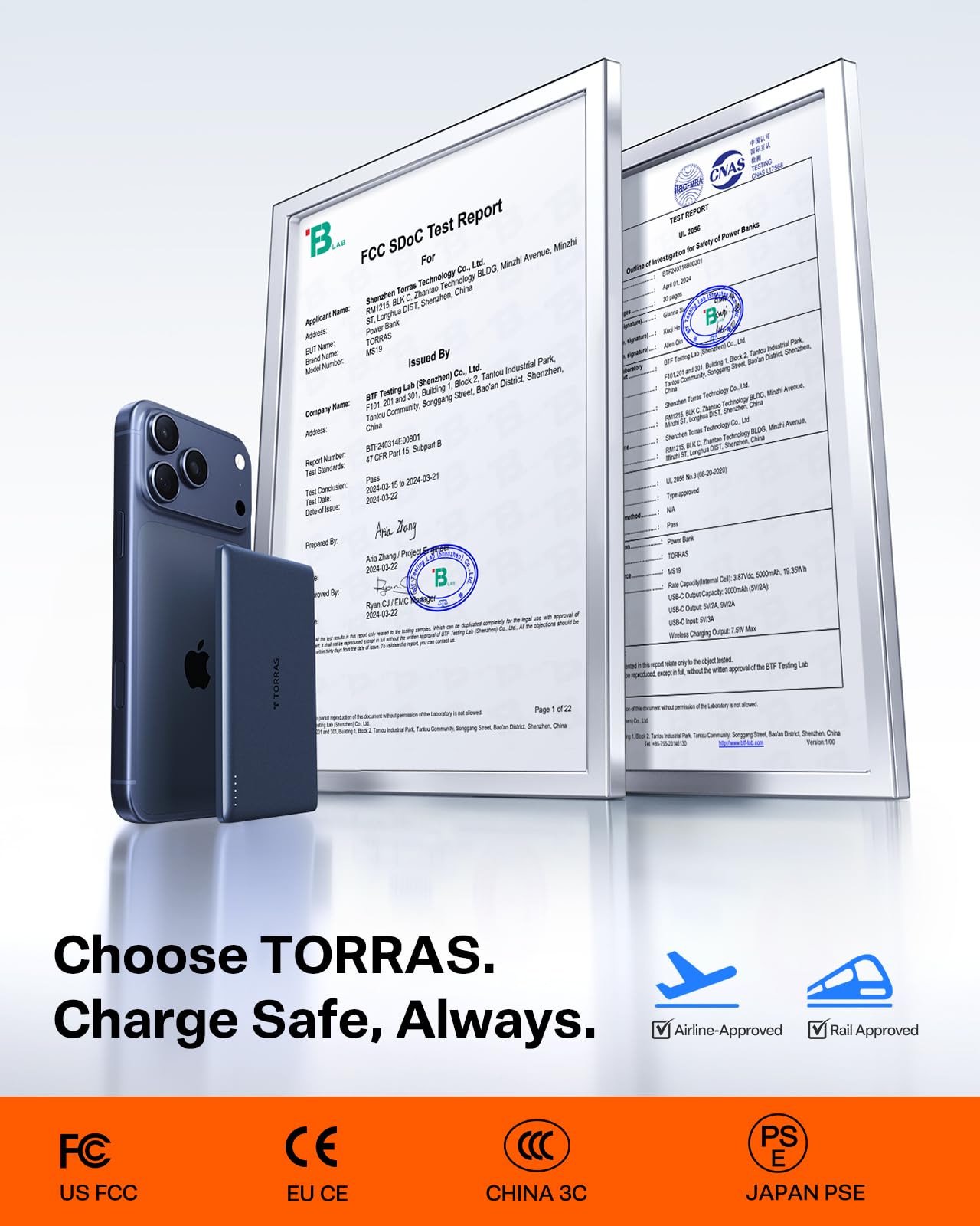 TORRAS MiniMag Power Bank, Ultra Slim 5,000mAh Wireless Portable Charger with USB-C Cable, Fast Charging iPhone Air Magnetic Battery Pack, Compatible for iPhone 17/16/15/14/13/12, Glacier Gray