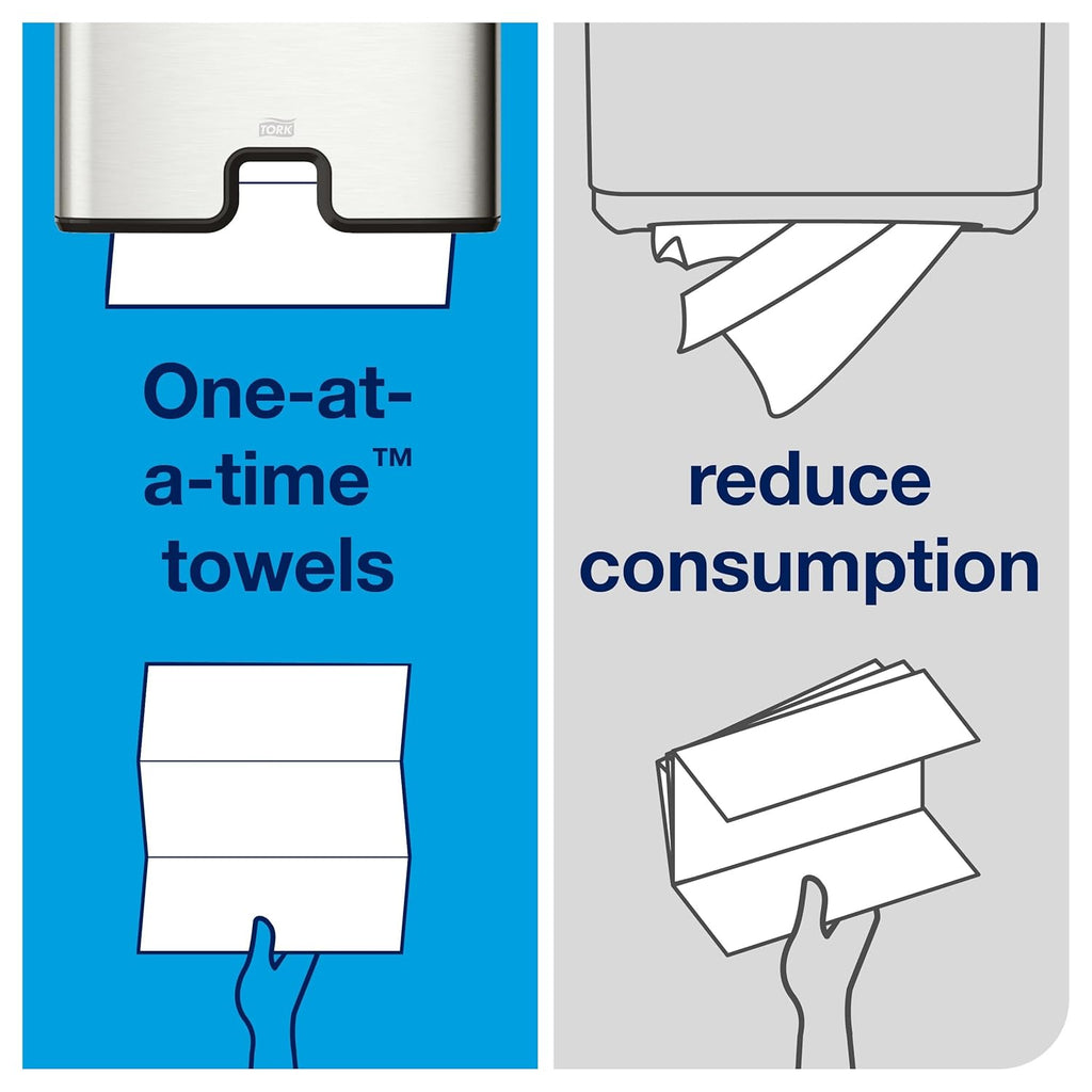 Tork Multifold Hand Towel White H2, Universal, 100% Recycled Fibers, 16 x 250 Towels, MB540A